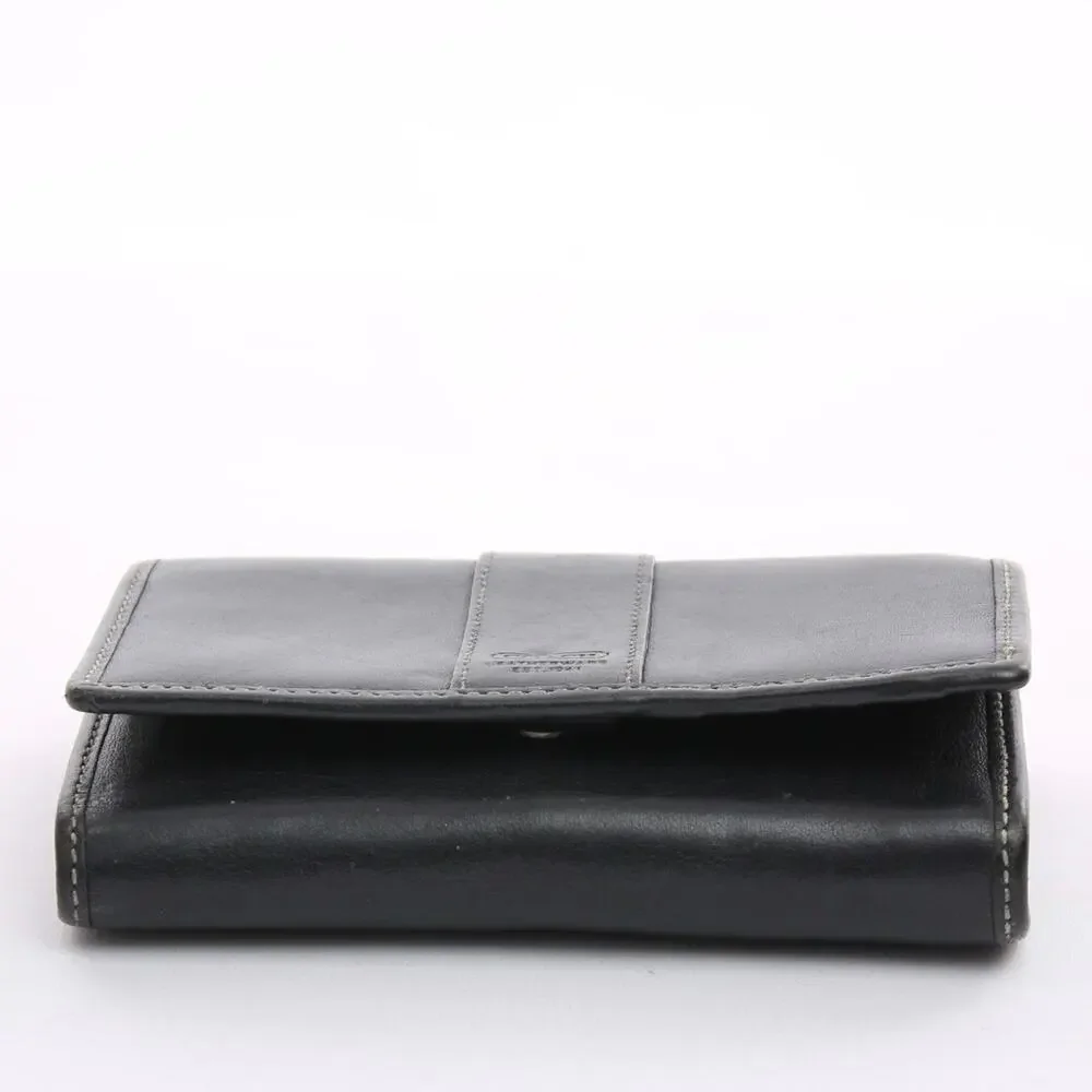 Coach Black Contrast Stitch Leather Wallet